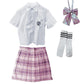 Women Girls School Pleated Skirt Summer High Waist  Tartan Short Skirt AU Stock - M