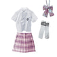 Women Girls School Pleated Skirt Summer High Waist  Tartan Short Skirt AU Stock - 2XL