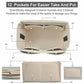 Felt Handbag Organizer Insert with Multiple Pockets for Tote and Purse - Beige L Size