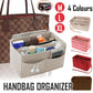 Felt Handbag Organizer Insert with Multiple Pockets for Tote and Purse - Pink XL Size