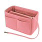 Felt Handbag Organizer Insert with Multiple Pockets for Tote and Purse - Pink XL Size