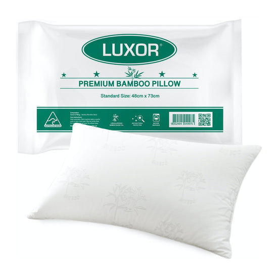 Luxor Australian Made Bamboo Cooling Pillow Standard Size Single Pack