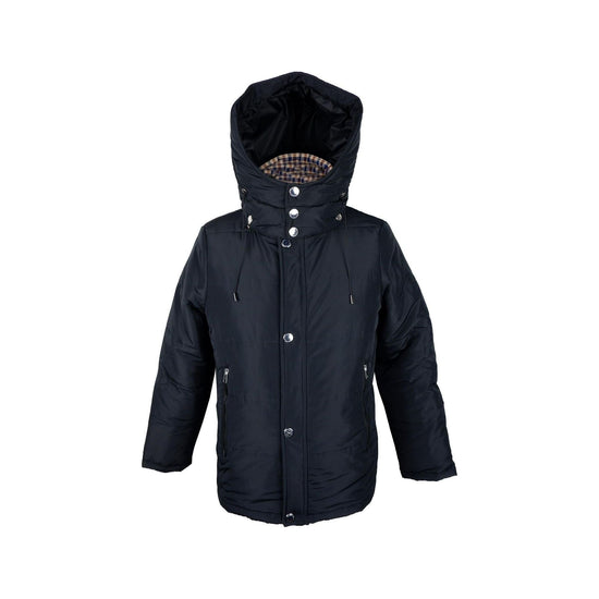 Black Aquascutum Jacket with Removable Hood and Tartan Lining 50 IT Men