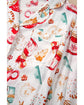 White Christmas Pattern Long Sleeve Shirt and Pants Pajama Set - M