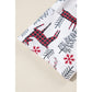 White Christmas Deer Printed Shirt and Shorts Lounge Set - S