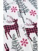 White Christmas Printed Shirt and Pants Pajama Set - XL