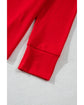 Red Solid Top and Christmas Pants Two Piece Lounge Set - XL