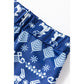 Blue Solid Top and Christmas Pants Two Piece Lounge Set - M