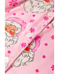 Pink Santa Claus Snowflake Long Sleeve Shirt Christmas Pajama Set - S
