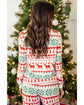 Bright White Christmas Print Pullover and Pants Lounge Set - M
