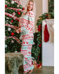 Bright White Christmas Print Pullover and Pants Lounge Set - XL