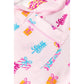 Pink Christmas Twinkle Tree Print Shirt Sleep Dress - L