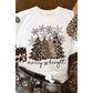 Azura Exchange Leopard Christmas Tree Graphic Print T-Shirt - 2XL