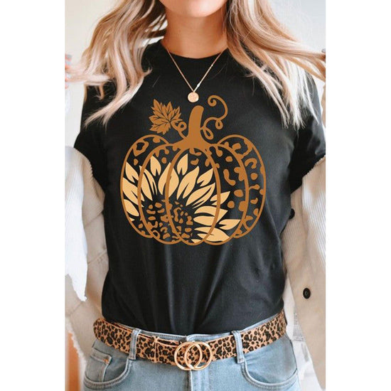 Azura Exchange Halloween Sunflower Pumpkin Graphic Tee - M