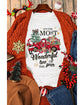 White Christmas Pattern Slogan Print Crew Neck T Shirt - XL
