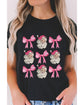 Black Santa Claus Bow Knot Christmas Graphic T Shirt - 2XL