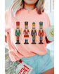 Pink Cute Nutcracker Graphic Crewneck Christmas T Shirt - XL