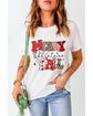White MERRY Christmas YAll Graphic Crewneck T Shirt - M