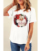 White Believe Christmas Father Graphic Crewneck T Shirt - 3XL
