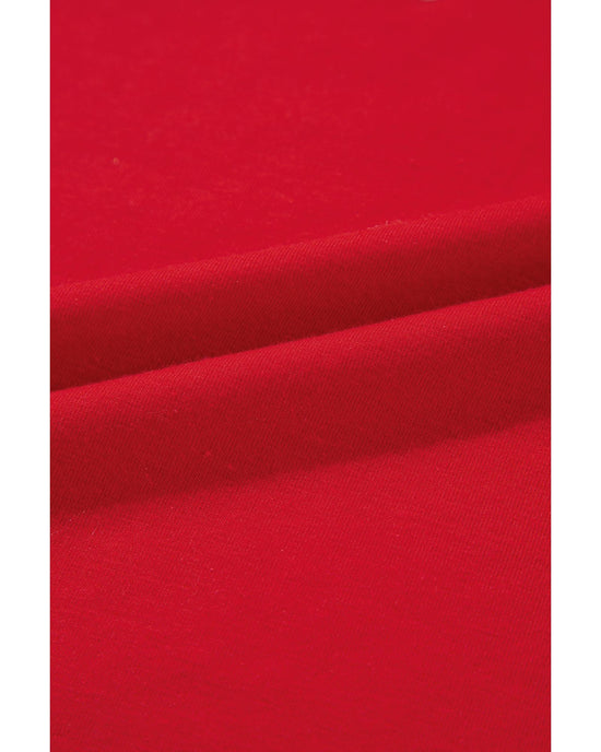 Red Merry Christmas Graphic Crewneck T Shirt - M