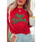 Red Merry Christmas Graphic Crewneck T Shirt - S