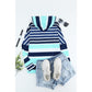 Azura Exchange Striped Drawstring Hoodie - L