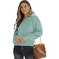 Azura Exchange Loose Fit Ribbed V Neck Hoodie - XL