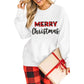 Azura Exchange MERRY Christmas Plaid Print Pullover Sweatshirt - L