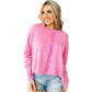 Azura Exchange High Low Raw Edge Sweatshirt - S