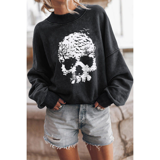 Azura Exchange Scenery Skull Halloween Graphic Sweatshirt - XL