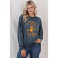 Azura Exchange Halloween Letter Graphic Drop Shoulder Sweatshirt - L