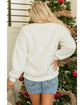 White Christmas MERRY & Bright Chenille Graphic Sherpa Sweatshirt - 2XL