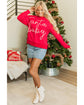 Fiery Red Christmas Santa Baby Tinsel Graphic Sweatshirt - 2XL