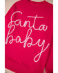 Fiery Red Christmas Santa Baby Tinsel Graphic Sweatshirt - S
