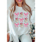 Beige Santa Claus Bowknot Pattern Christmas Sweatshirt - M