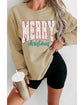 Parchment Festive Element Printed MERRY Christmas Graphic Sweatshirt - L
