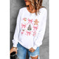 Beige Christmas Theme Pattern Pullover Sweatshirt - 2XL