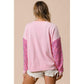 Pink Sequined Santa Claus Long Sleeve Christmas Sweatshirt - S