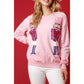 Pink Nutcracker Christmas Crew Neck Sweatshirt - XL