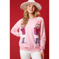 Pink Nutcracker Christmas Crew Neck Sweatshirt - XL