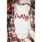 Beige Merry Graphic Christmas Crew Neck Sweatshirt - L
