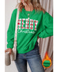 Dark Green Merry Christmas Heat Transfer Graphic Sweatshirt - 2XL
