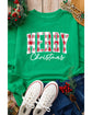 Dark Green Merry Christmas Heat Transfer Graphic Sweatshirt - 2XL