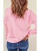 Pink HOLLY JOLLY Christmas Festive Letter Graphic Sweatshirt - L