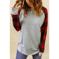 Azura Exchange Plaid Long Sleeve Sweatshirt - L