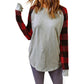 Azura Exchange Plaid Long Sleeve Sweatshirt - L