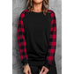 Azura Exchange Plaid Long Sleeve Sweatshirt - L