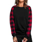 Azura Exchange Plaid Long Sleeve Sweatshirt - L