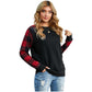 Azura Exchange Plaid Long Sleeve Sweatshirt - L