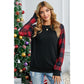 Azura Exchange Plaid Long Sleeve Sweatshirt - L